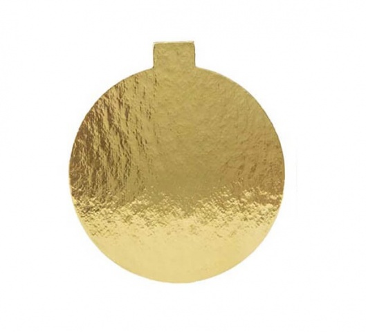 Tacka bankietowa z uchwytem złota średnica 5 cm 