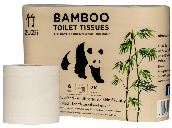 Bambusowy papier toaletowy 3 warstwowy