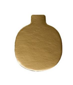 Tacka bankietowa owalna z uchwytem złota 10 cm / 6,5 cm