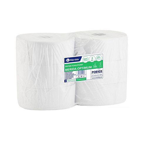 Papier toaletowy JUMBO 100% celuloza 210mb 23cm 2 warstwy MERIDA