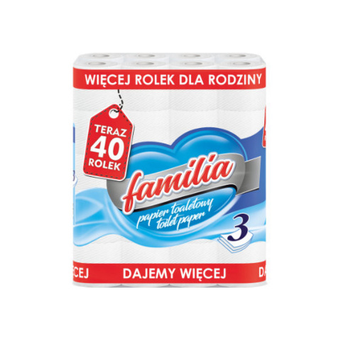 PAPIER TOALETOWY 3W 12,8MB 40 ROLEK FAMILIA