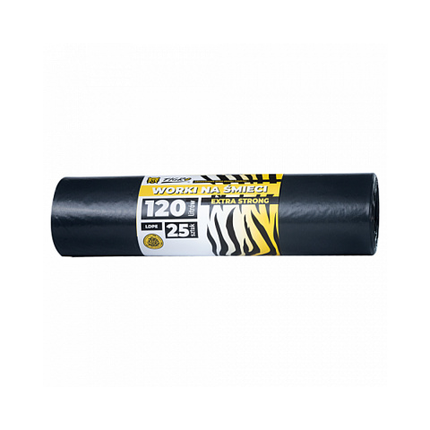 TIGRO WORKI NA ŚMIECI LDPE EXTRA STRONG 120l 70X110 A25 CZARNE