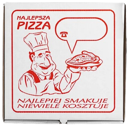 KARTON PIZZA PROSTY BIAŁY  31/31/4 A50 NADRUK UNIWERSALNY