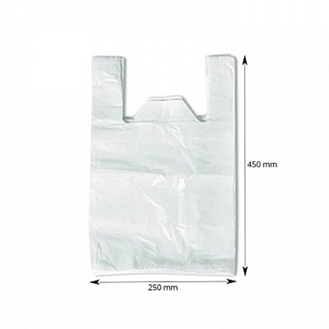 Reklamówka HDPE SUPER JAKOŚĆ 25/45 170 sztuk 9 mikronów biała