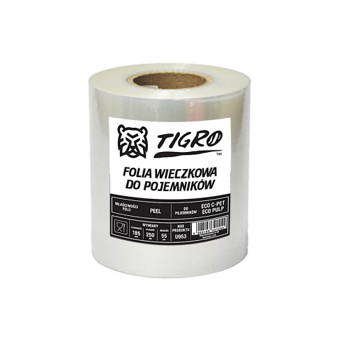 FOLIA DO ZGRZEWU EASY PEEL 185mm 250mb 55 MIKRONÓW DO PULPY LUB PET U953