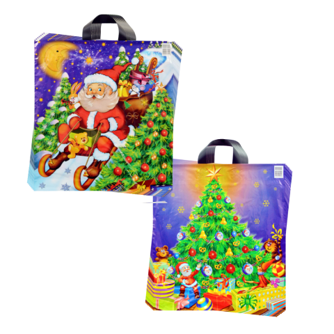 Reklamówka LDPE 40/45 100 sztuk nadruk świąteczny