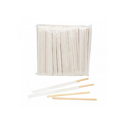 Drewniane mieszadełko pakowane indywidualnie A1000 18cm