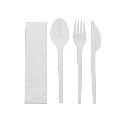 PS SERWETKA+WIDELEC+NÓŻ+ŁYŻKA BIAŁY A250