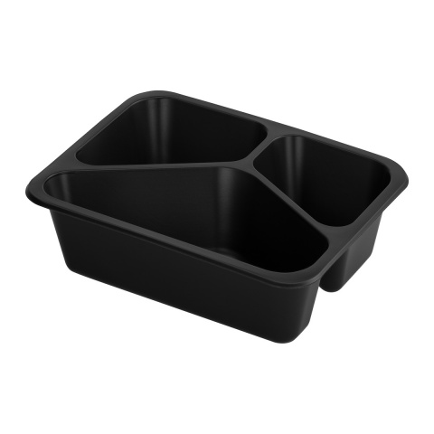 Pojemnik do zgrzewu GRUBY czarny 227/178/40 3-DZIELNY