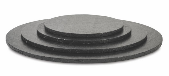 Okrągły czarny podkład pod tort 250mm 12mm