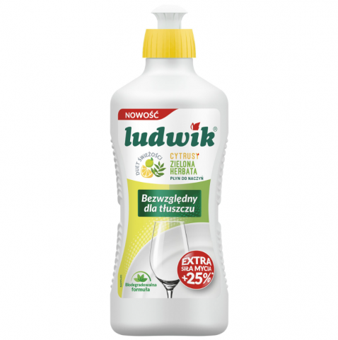 LUDWIK PŁYN DO NACZYŃ 900ml CYTRUS + ZIELONA HERBATA