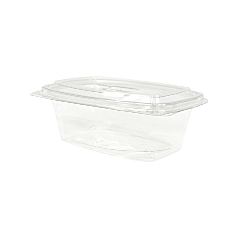 Owalny pojemnik na sałatkę 750ml pokrywka na zawiasie PET 1793