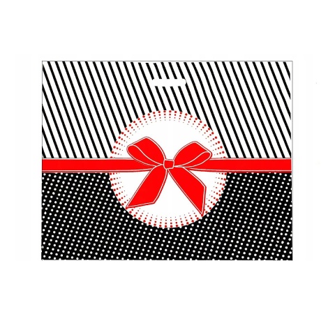 Reklamówka LDPE 50/63 50 sztuk nadruk kokardka