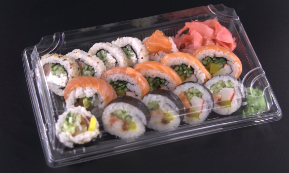 Opakowanie na sushi HP03 KOMPLET 165/118/45 R-PET