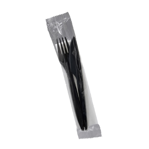 PS SERWETKA+WIDELEC+NÓŻ CZARNY A250