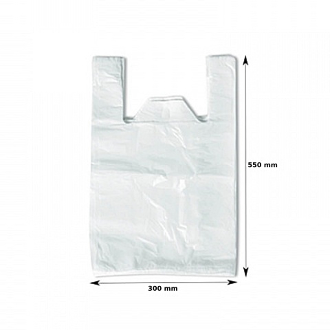 Reklamówka HDPE SUPER JAKOŚĆ 30/55 170 sztuk 12 mikronów biała