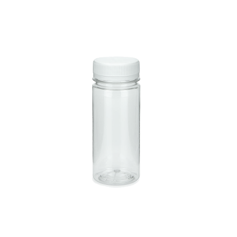 Butelka okrągła gwint 38mm 100ml R-PET