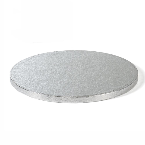 Okrągły srebrny podkład pod tort 280mm 12mm